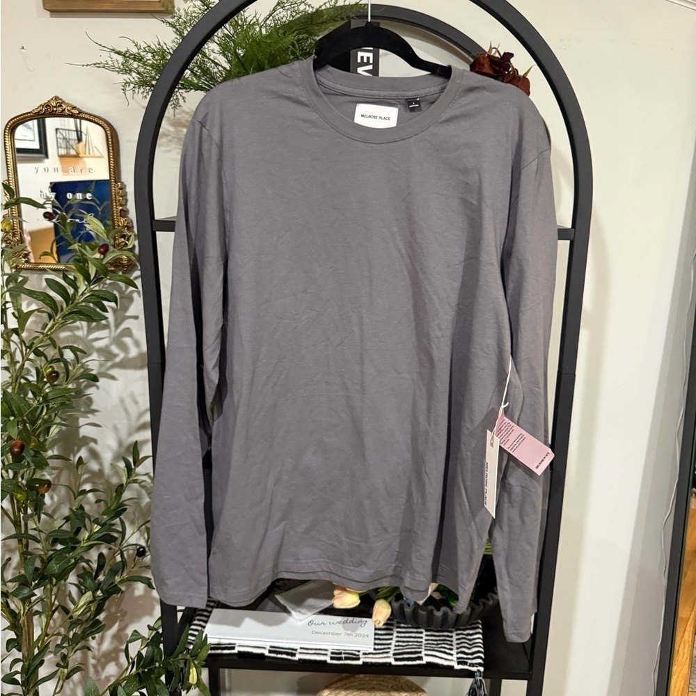 Melrose and Market Charcoal Long Sleeve Tee size large